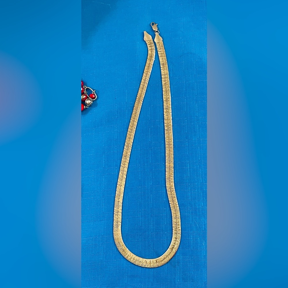 23” Hip Hop Gold Plated Thick Herringbone Chain